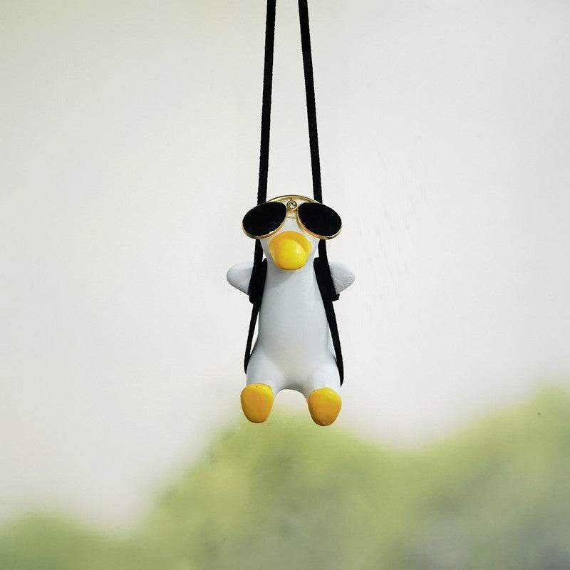 Car Pendant Cute Anime Little Duck Swing Auto Rearview Mirror Hanging Ornaments Interior Decoraction Accessories For Girls Gifts - ProTrendyz