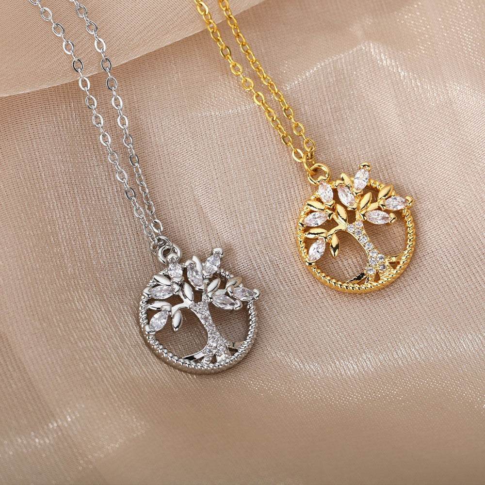 Hollow Tree Of Life Necklace Jewelry Pendant Female 18K - ProTrendyz