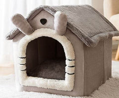 Foldable Dog House Pet Cat Bed Winter Dog Villa Sleep Kennel Removable Nest Warm Enclosed Cave Sofa Pets Supplies - ProTrendyz