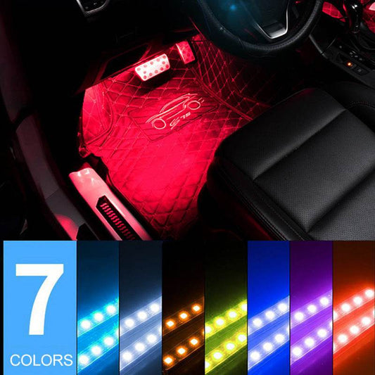 Cool LED Car Atmosphere Lights One for Four Colorful - ProTrendyz