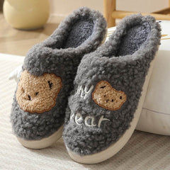 Bear Slippers Winter Warm House Shoes For Women Couple - ProTrendyz