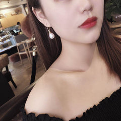 Waterdrop pearl simple personality earrings - ProTrendyz