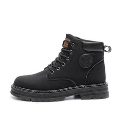 Mens Winter Boots Chunky Mid Heel Shoes Fashion Ankle Boots - ProTrendyz