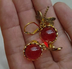 Fashion Jewelry Women's Earrings Hanging Vintage Dragonfly Pendant Earring Boho Chakra Blue Moonstone Drop Earrings For Women Wedding Charm Ethnic Jewellery - ProTrendyz