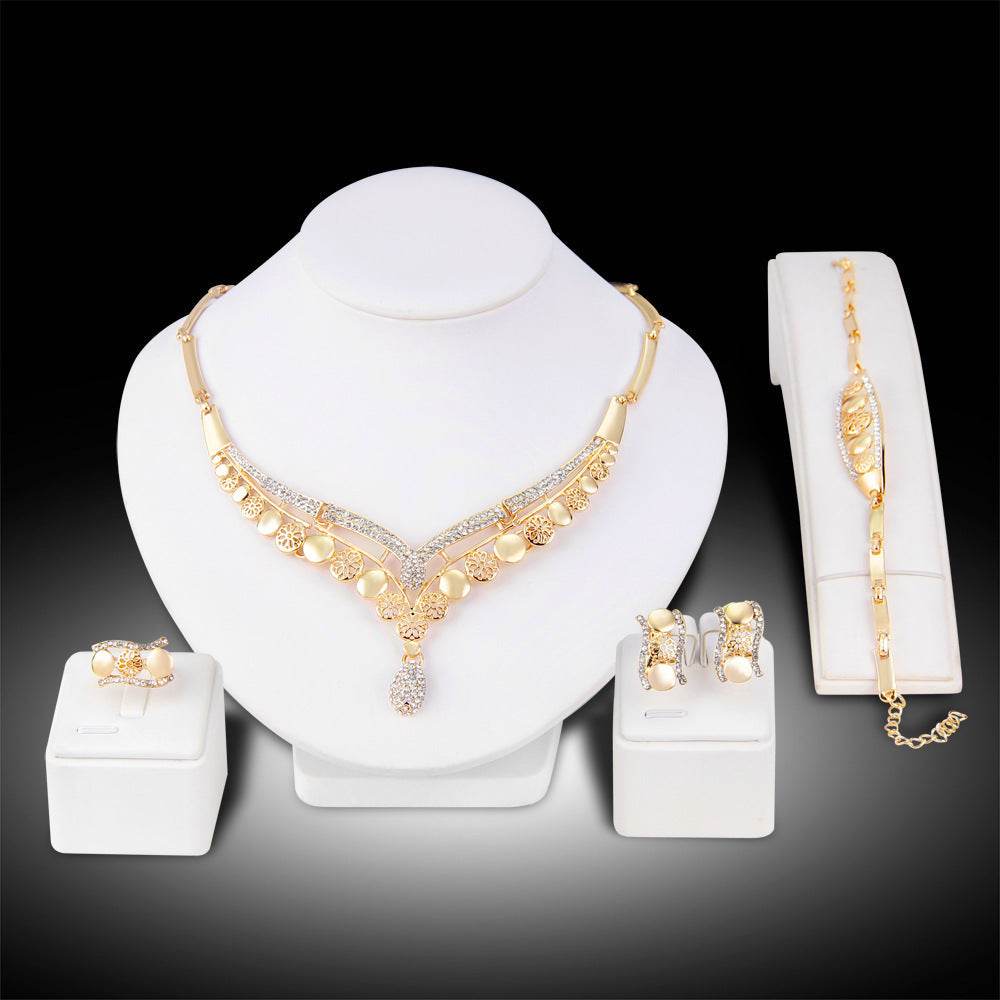 New European And American Exaggerated Jewelry Sets, Women's Bridal Jewelry Four Sets - ProTrendyz
