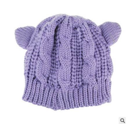 Hand Made 3D Cute Knitted Cat Ear Beanie For Winter - ProTrendyz