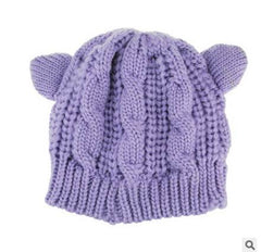 Hand Made 3D Cute Knitted Cat Ear Beanie For Winter - ProTrendyz