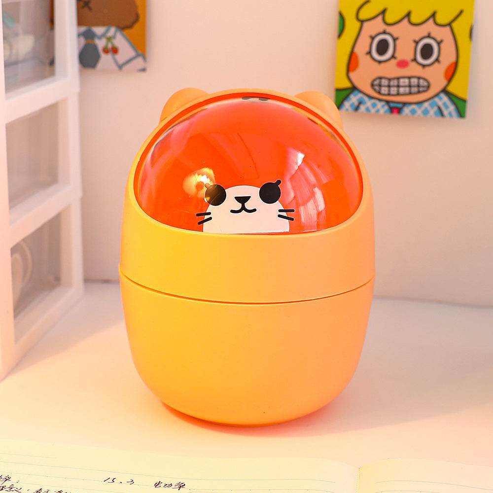 Desktop Trash Can Desk Organizer Bucket Office Mini Bear Trash Can - ProTrendyz