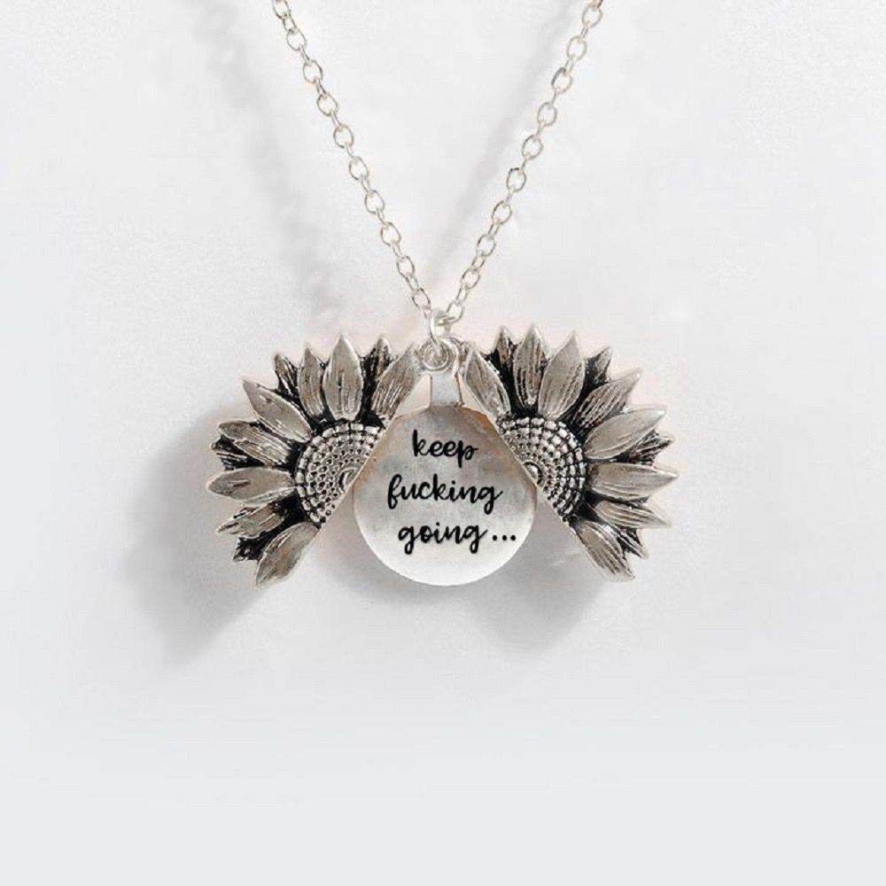 Sunflower Double-layer Lettering Necklace - ProTrendyz