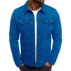 Casual Men Jacket Denim Button Shirt - ProTrendyz