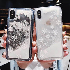 Compatible with Apple , Snowflakes Sands Mobile Shell Christmas - ProTrendyz