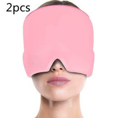 Ice Compress Headache Eye Mask Hat Relief For Migraines, Stress, And Tension Massage Tool - ProTrendyz