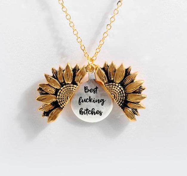 Sunflower Double-layer Lettering Necklace - ProTrendyz