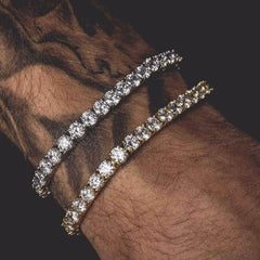 Hip Hop Bracelet Iced Out Single Row Rhinestones Chain Bling Tennis Charm Bracelets Zirconia Bracelets Link Chain Jewelry - ProTrendyz