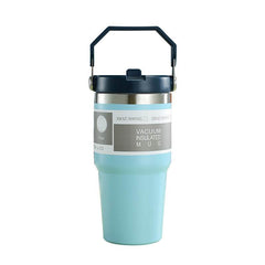 Portable Car Cup Stainless Steel Cup Travel Sports Water Bottle With Handle Cover Coffee Tumbler Cup - ProTrendyz