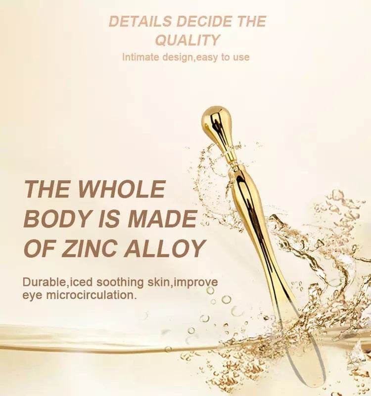 Eye Cream Stick Roller For Face Metal Spatula Puff Applicator Eye Cream Massager Facial Cream Massage Sticks Eye Metal Makeup Spatula Eye Wand 10cm - ProTrendyz