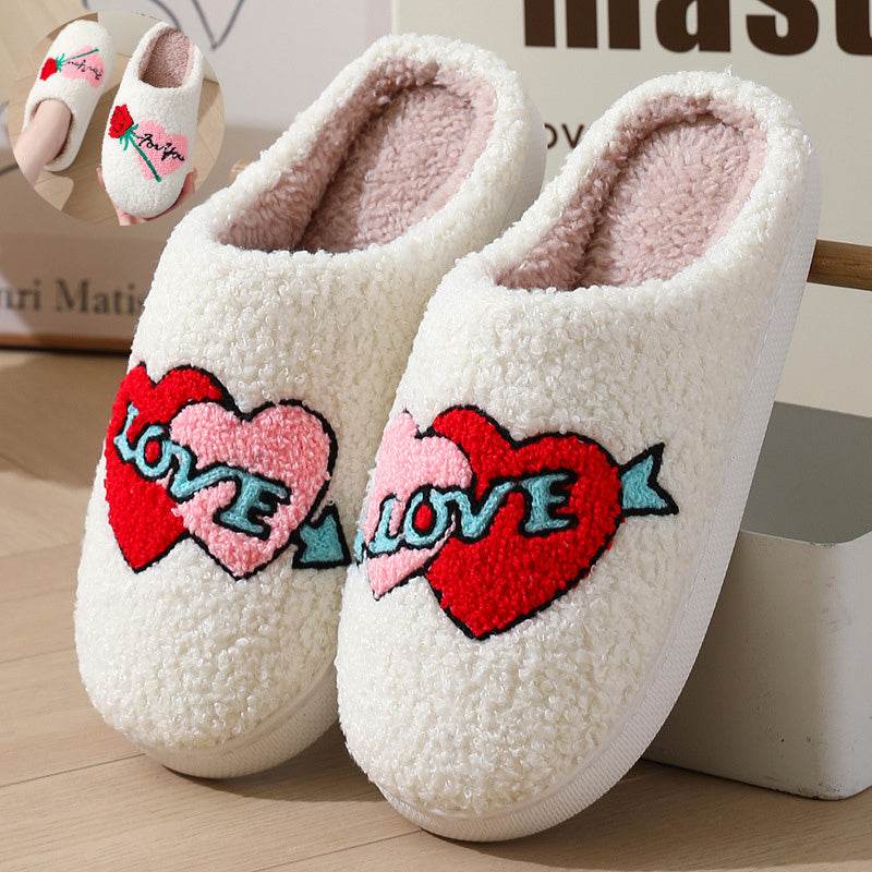 Women's Home Slippers Fashion Plush House Shoes For Valentine's Day - ProTrendyz