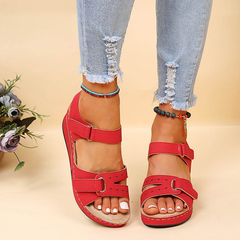 Wedge Sandals Summer Velcro Platform Shoes Women - ProTrendyz