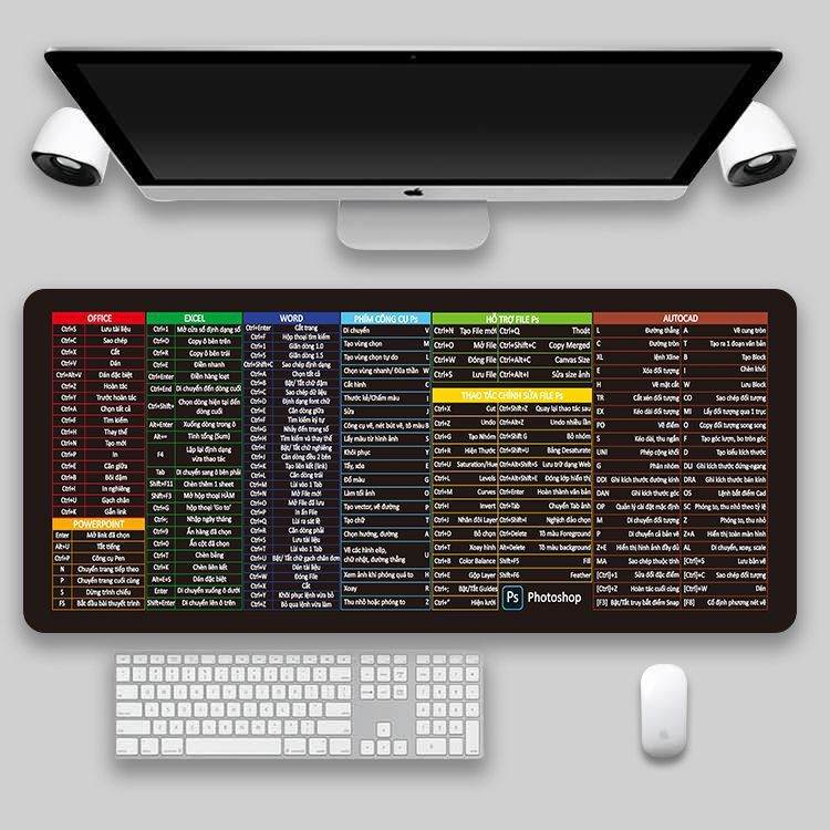Shortcut Key Mouse Pad Oversized Thickened Desk Keyboard Pad - ProTrendyz