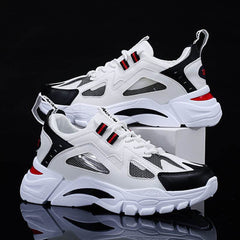 White Sneakers Men Non Slip Walking Running Shoes Sports - ProTrendyz