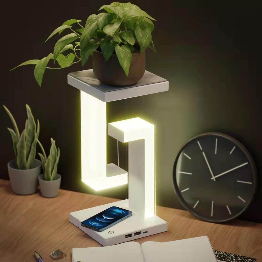 Creative Smartphone Wireless Charging Suspension Table Lamp Balance Lamp Floating For Home Bedroom - ProTrendyz