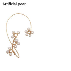 Design Hand-woven Flower Pearl Earrings - ProTrendyz