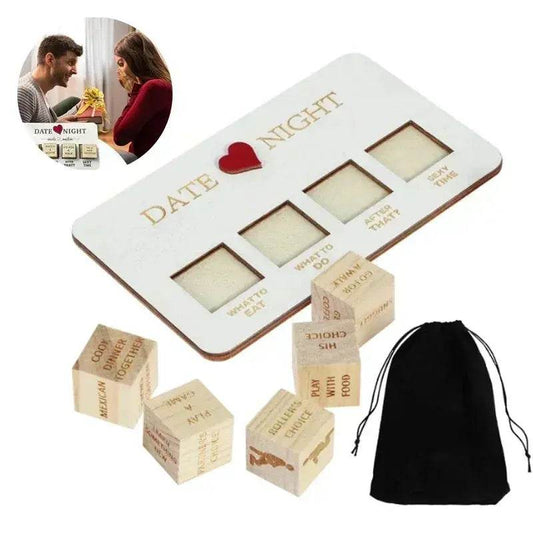 Wooden Date Night Dice Wooden Date Night Ideas Game Dice Romantic Couple Date Night Game Action Decision Dice Games For Couple - ProTrendyz
