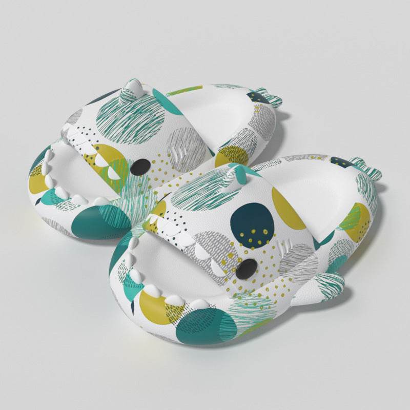 Lovers Shark Slippers Heart Print Shoes Women Men - ProTrendyz