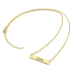 European And American Fashion One Word Horizontal Bar Pendant Necklace US - ProTrendyz