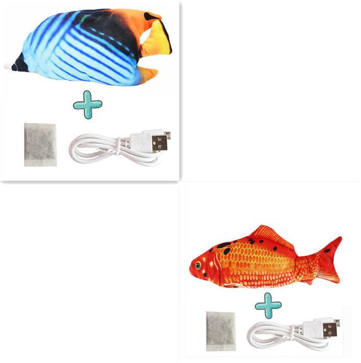 Electric Funny Cat Simulation Fish Beating Usb Jumping Cat Toy - ProTrendyz
