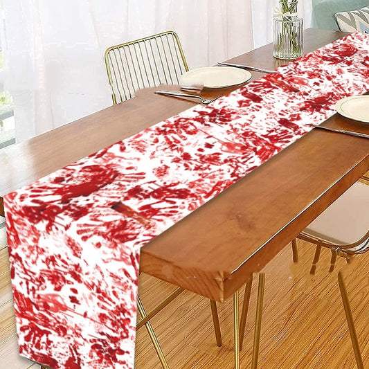 Halloween Horror Bloody Hand Printed Tablecloth Decoration