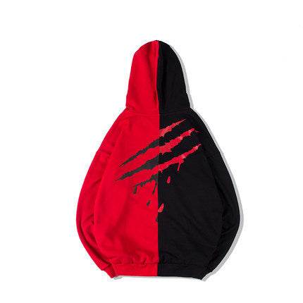 Women Patchwork Casual Hoodies Fall Winter Letter Printing Loose Pullover Men High Street Fashion Hooded Sweatshirts - ProTrendyz