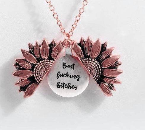 Sunflower Double-layer Lettering Necklace - ProTrendyz