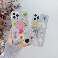 Silver Foil Dried Flowers For Mobile Phone Cases Epoxy Transparent - ProTrendyz