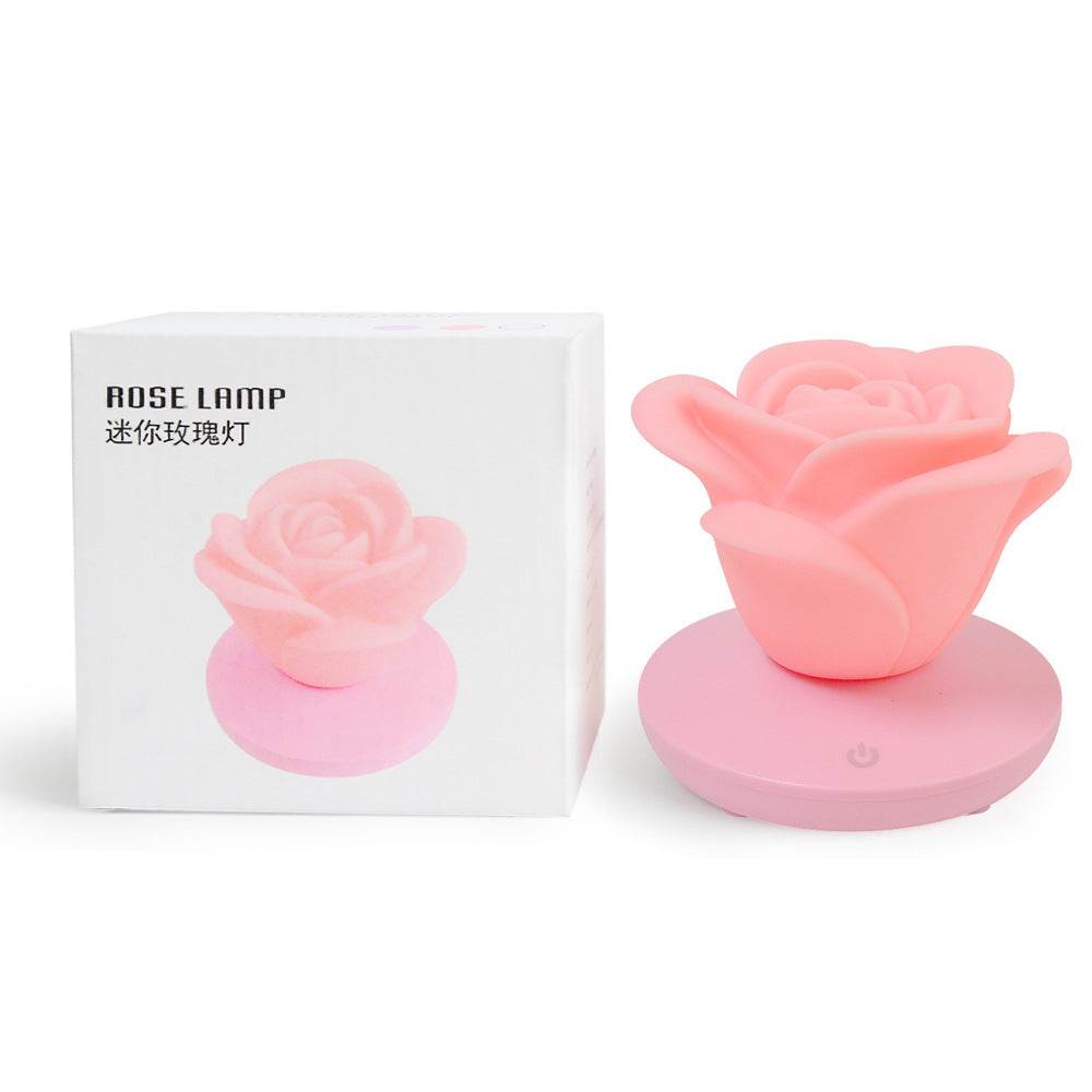 4 Colors Romantic Rose-shape Three Lighting Level Dimming Touch Night Light Valentine's Day Night Light - ProTrendyz