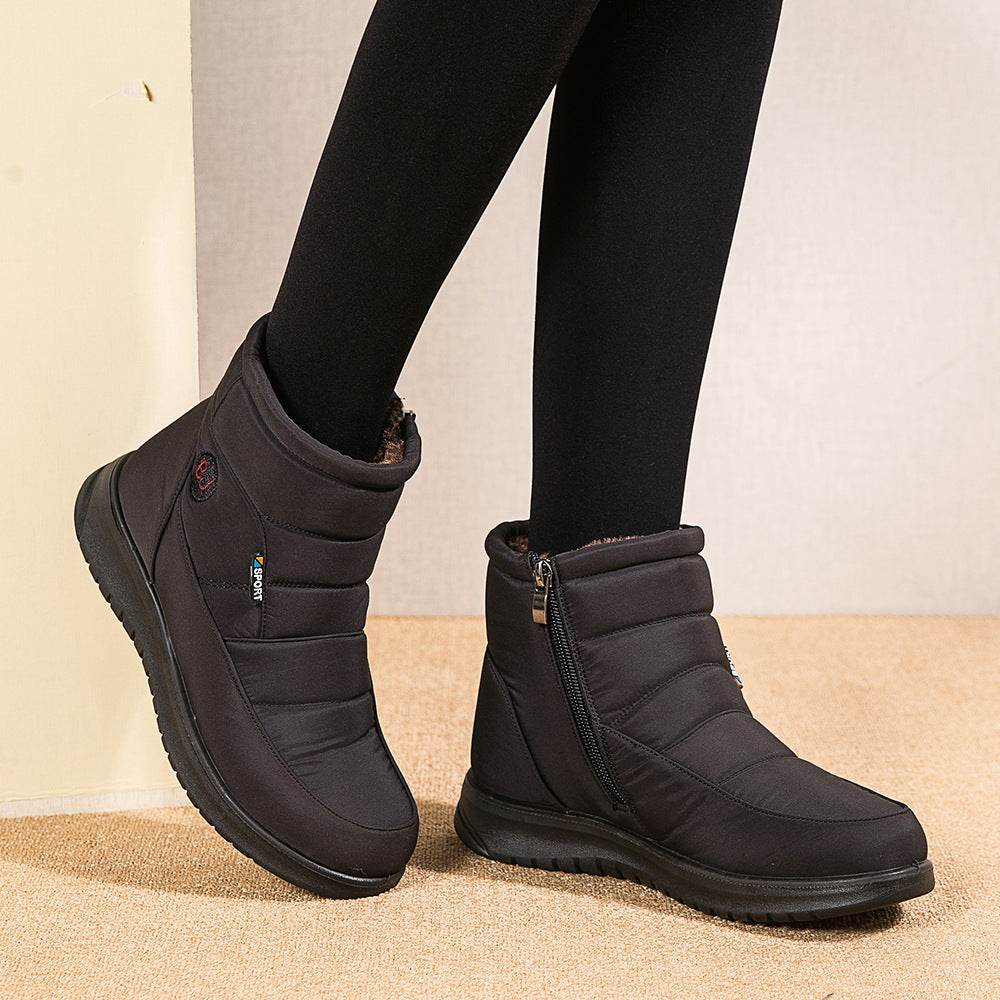 Ankle Boots For Women Non-slip Waterproof Snow Boots Flat Heels Warm Shoes - ProTrendyz