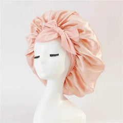 New Silk Bonnet For Sleeping Women Satin Bonnet Hair Bonnet Night Sleep Cap Scarf Wrap For Curly Hair With Tie Band For Curly Hair - ProTrendyz