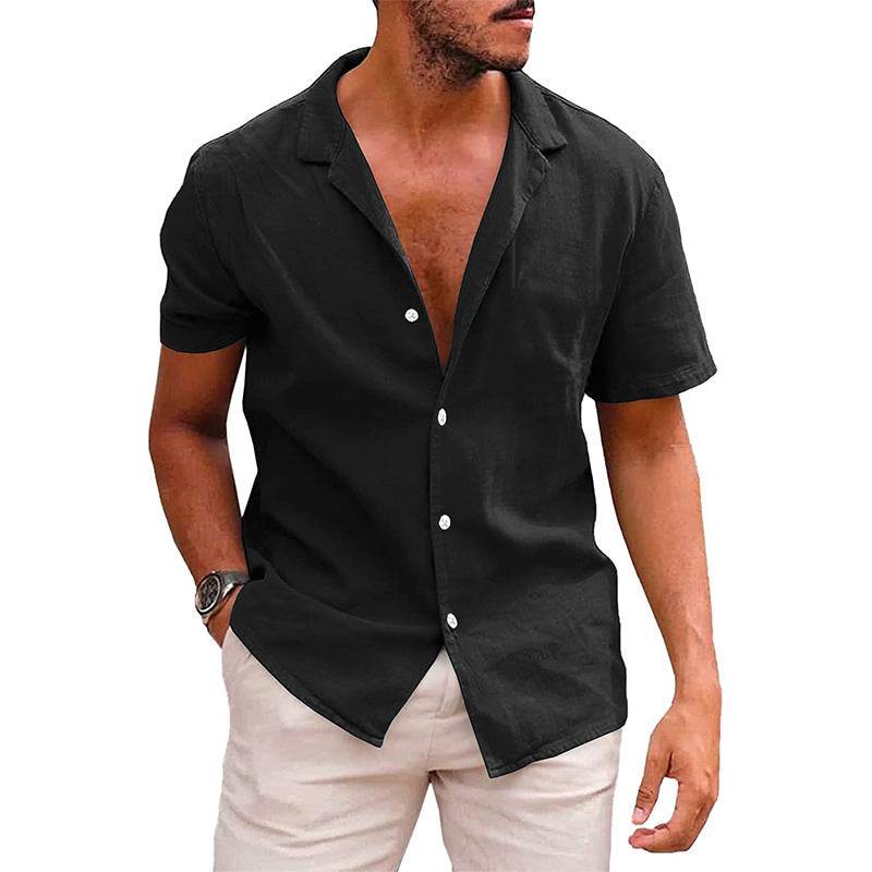 Men's Tops Casual Button Down Shirt Short Sleeve Beach Shirt Summer Mens Clothing - ProTrendyz
