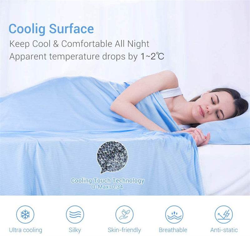 Cooling Blanket Cooling Fiber Absorb Heat Washable Cover Over Blankets Summer - ProTrendyz