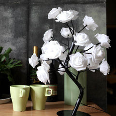 Rose Flower Lamp USB Battery Operated LED Table Lamp Bonsai Tree Night Lights Garland Bedroom Decoration Lights Home Decor - ProTrendyz