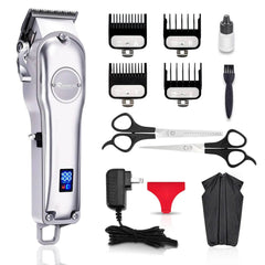 Men Hair Trimmer 3 in 1 IPX7 Waterproof Beard Trimmer Grooming Kit Cordless Hair Clipper for Women & Children LED Display USB Rechargeable US - ProTrendyz