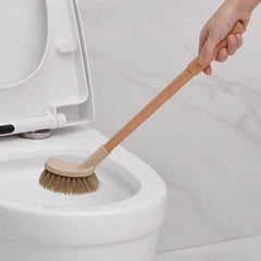 Wooden Household Handle Toilet Brush Cleaning Tools Bathroom Cleaning Brush Kitchen Floor Cleaner Brushes - ProTrendyz