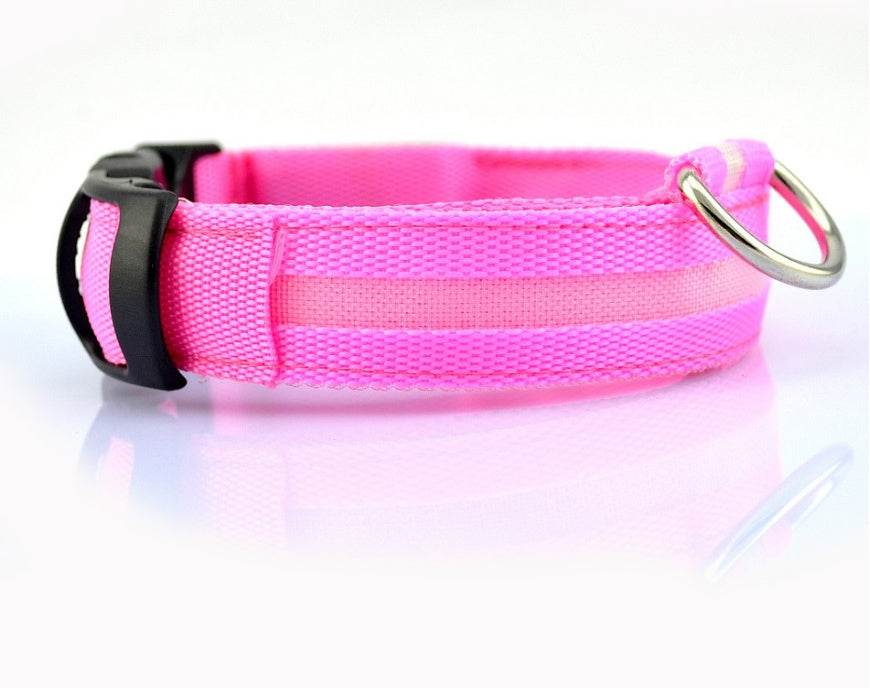 Nylon LED Pet Dog Luminous Collar Night Safety Flashing Glow in Dark Dog Cat Leash Adjustable Pet Supplies - ProTrendyz