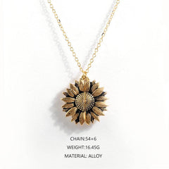 Sunflower Double-layer Lettering Necklace - ProTrendyz
