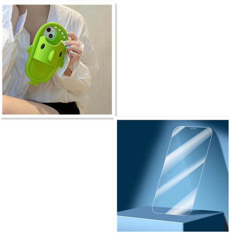 Funny Shark Slipper Phone Case For Iphone 11 12 13 14 Pro Max Creative Soft Silicone Shockproof Protective Full Cover For Apple - ProTrendyz