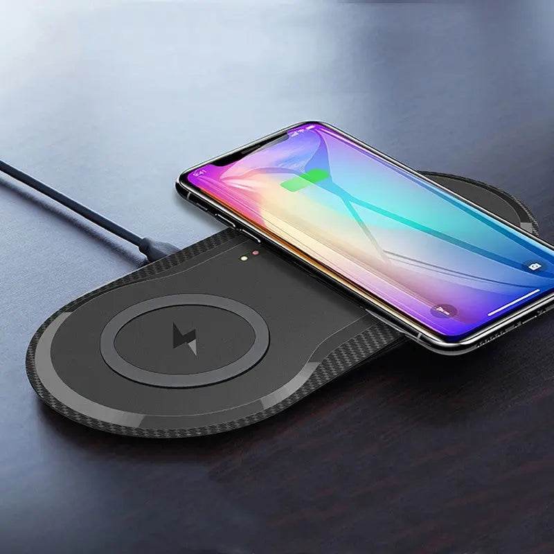 Wireless Compact Minimalist Charger Dual Mobile Phone Charger - ProTrendyz