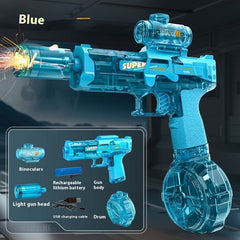 LED Lights Electric Water Guns Children Simulated Shooting Recoil Powerful Automatic Water Spray Gun Kids Summer Outdoor Toys - ProTrendyz