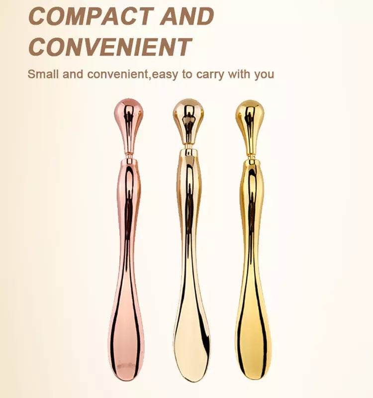 Eye Cream Stick Roller For Face Metal Spatula Puff Applicator Eye Cream Massager Facial Cream Massage Sticks Eye Metal Makeup Spatula Eye Wand 10cm - ProTrendyz