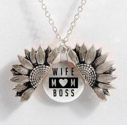 Sunflower Double-layer Lettering Necklace - ProTrendyz