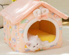 Foldable Dog House Pet Cat Bed Winter Dog Villa Sleep Kennel Removable Nest Warm Enclosed Cave Sofa Pets Supplies - ProTrendyz